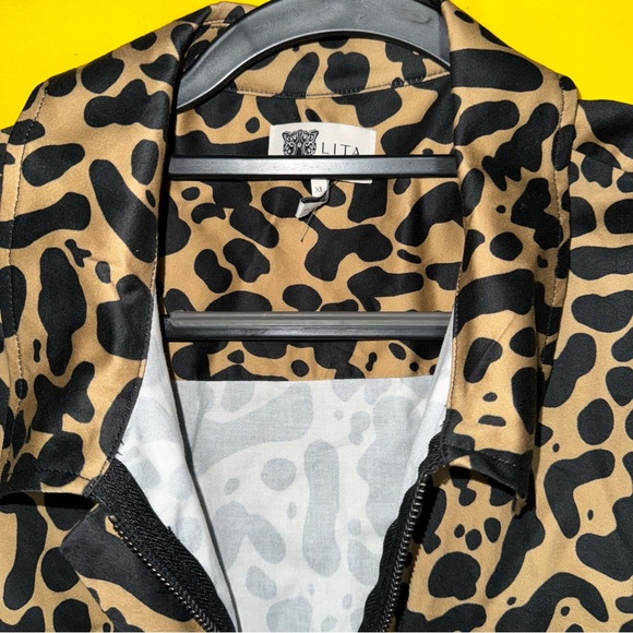 Lita by Ciara leopard long sleeve jumpsuit - Picture 5 of 7